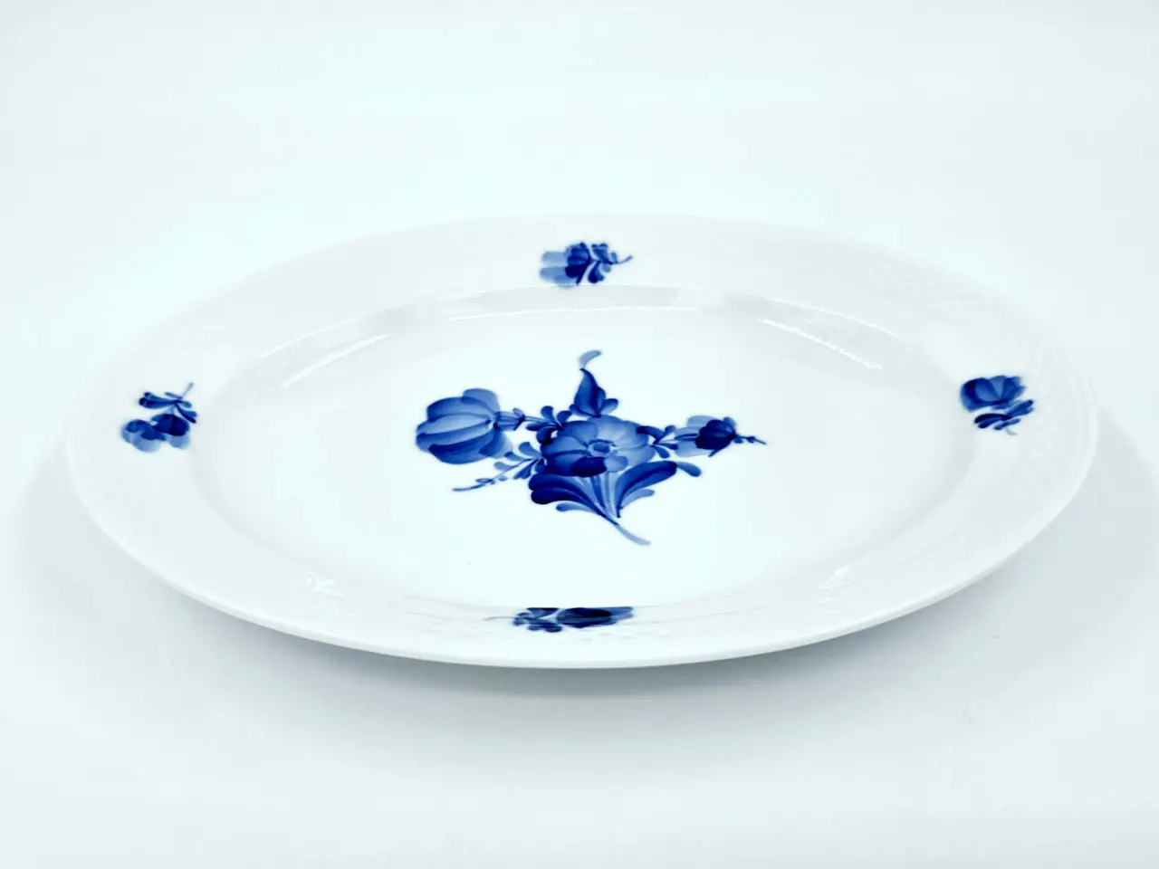 Billede 6 - Blå Blomst ovalt fad