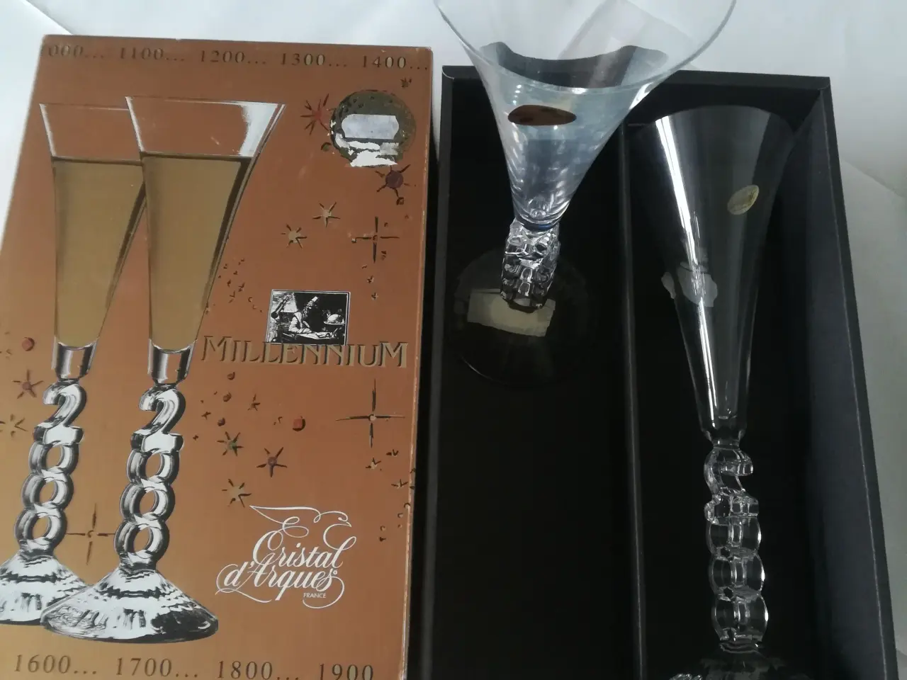 Billede 1 - Sølvbryllup eller jubilæum- Champagneglas fra 2000