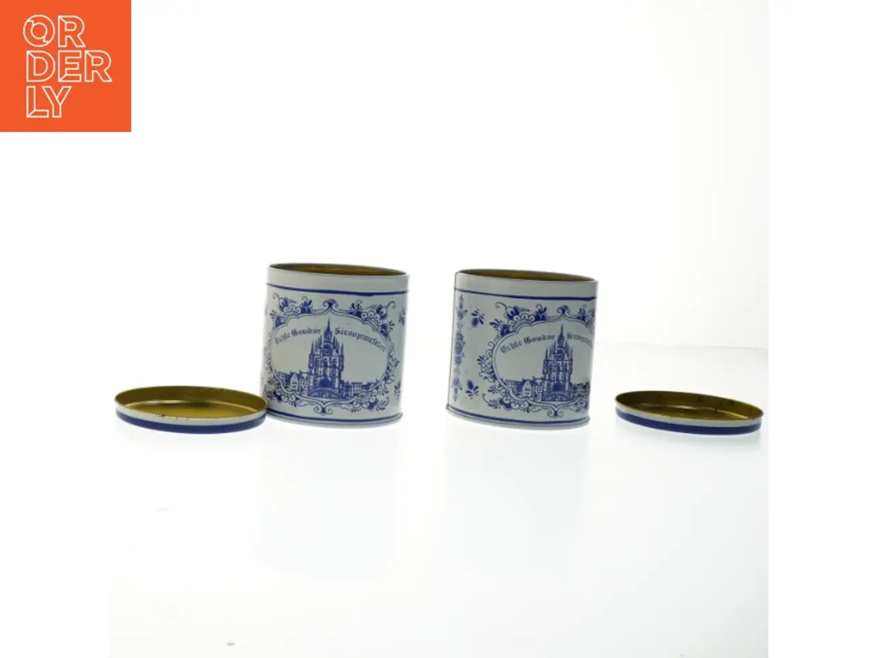 Billede 2 - Dekorative kagebokse med blå motiv (str. Ø. 10 cm. længde, 10 cm)