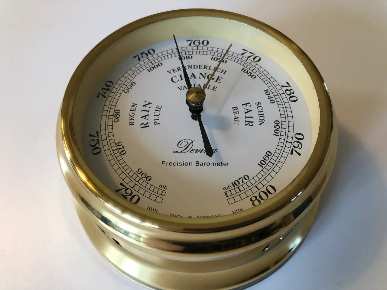 Billede 1 - Devina skibsbarometer i messing