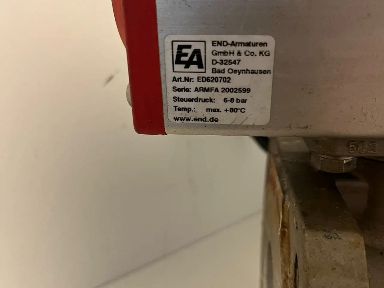 Billede 3 - END-Armaturen DN50 Pneumatic Ball ventil Stainless