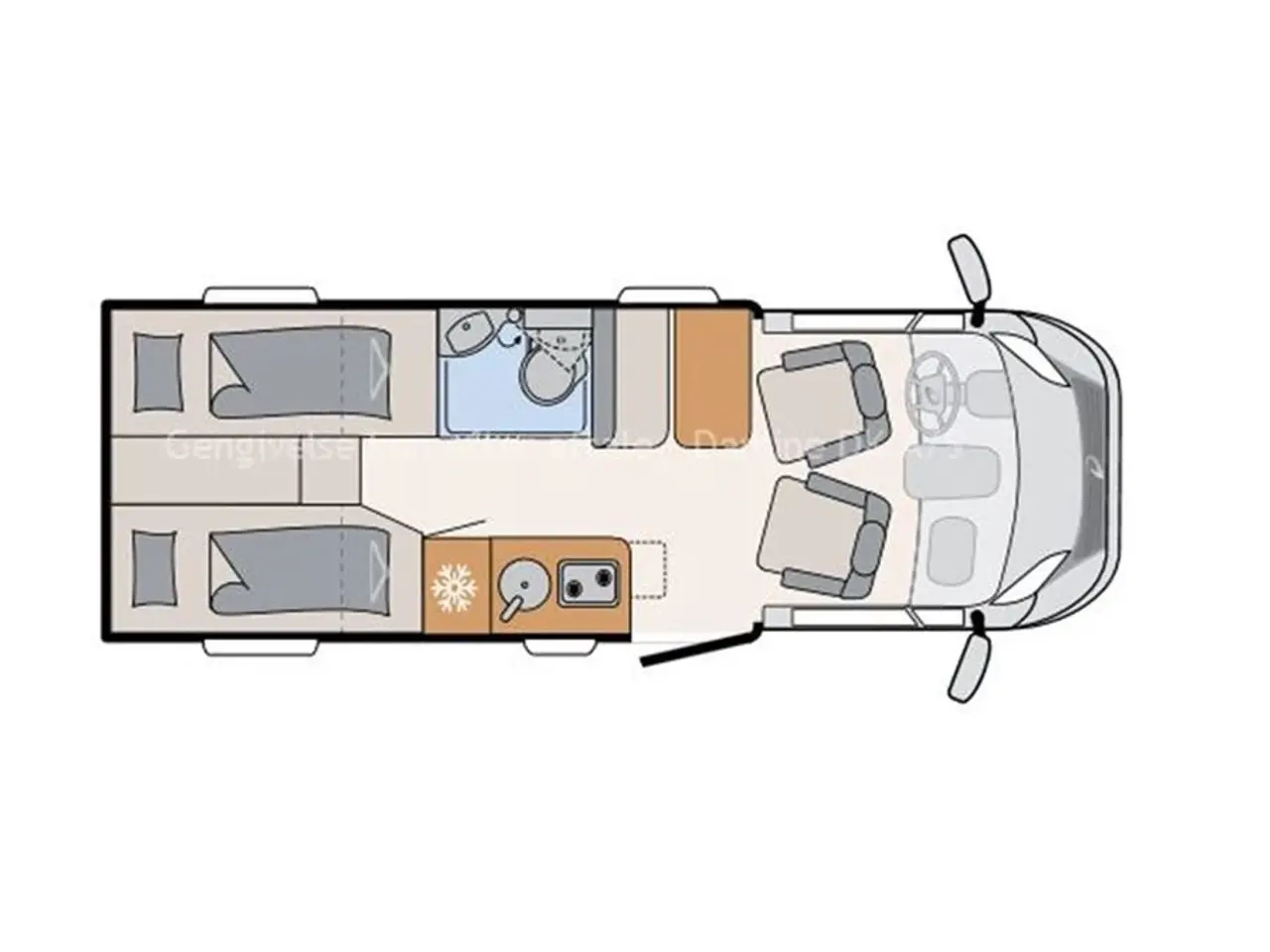 Billede 17 - 2025 - Dethleffs Globebus Camp T4   Flot slim line med 8-trins automatgear, 140 Hk, populær og meget rummelig trods sin længde på kun 6,63 m og 2,20 m i bredden