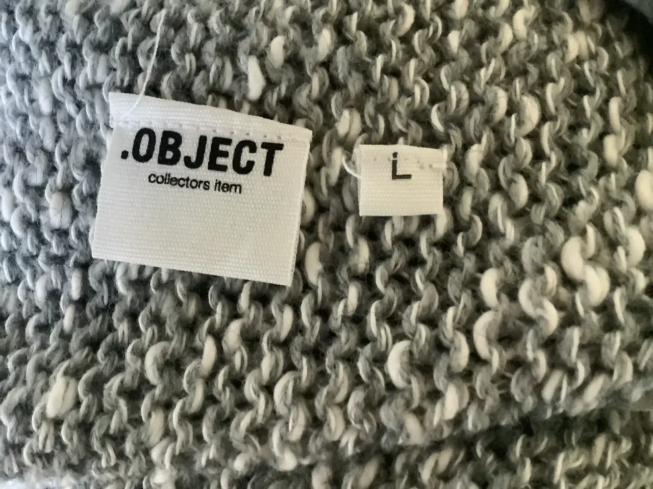 Billede 3 - Helt ny grå OBJECT cardigan str. L bomuld