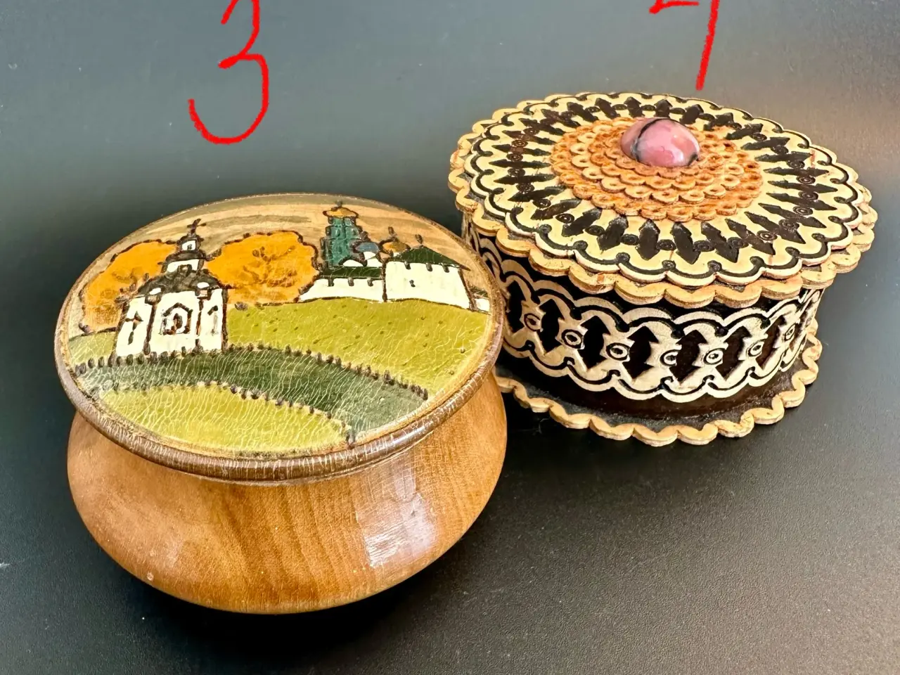 Billede 4 - Vintage håndlavede smykkeskrin sælges. 