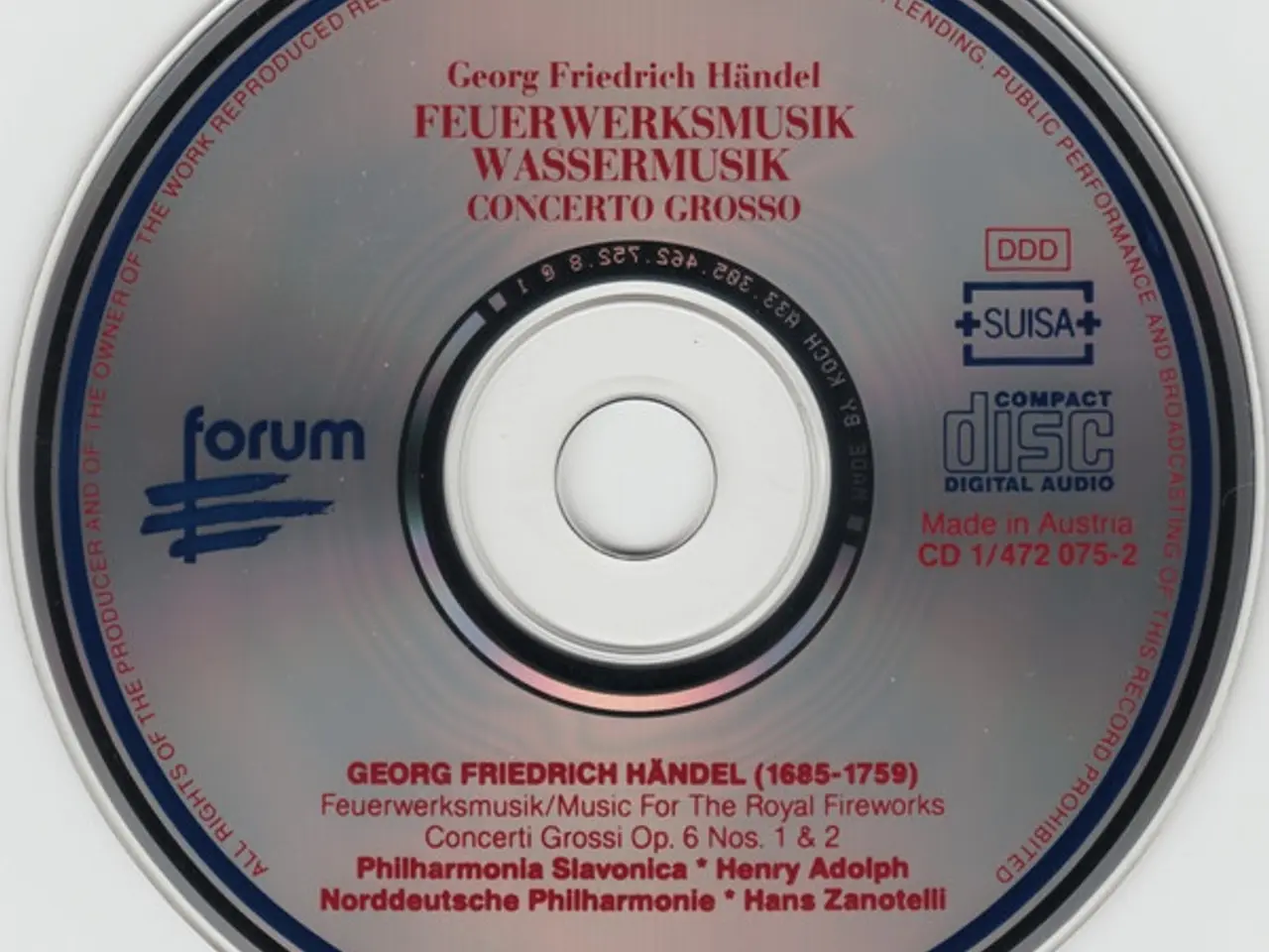 Billede 3 - Georg Friedrich Händel – Feuerwerksmusik… – 2CD