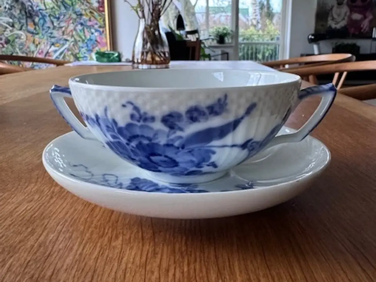 Billede 1 - Royal Copenhagen / Blå Blomst bouillonkopper