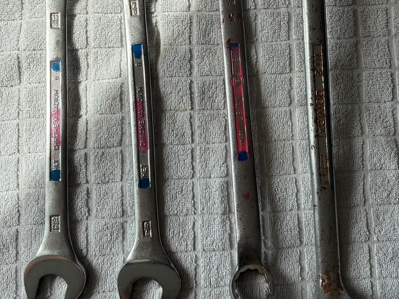 Billede 1 - Crome Vanadium fastnøgler/ ringgaffelnøgler 4 str