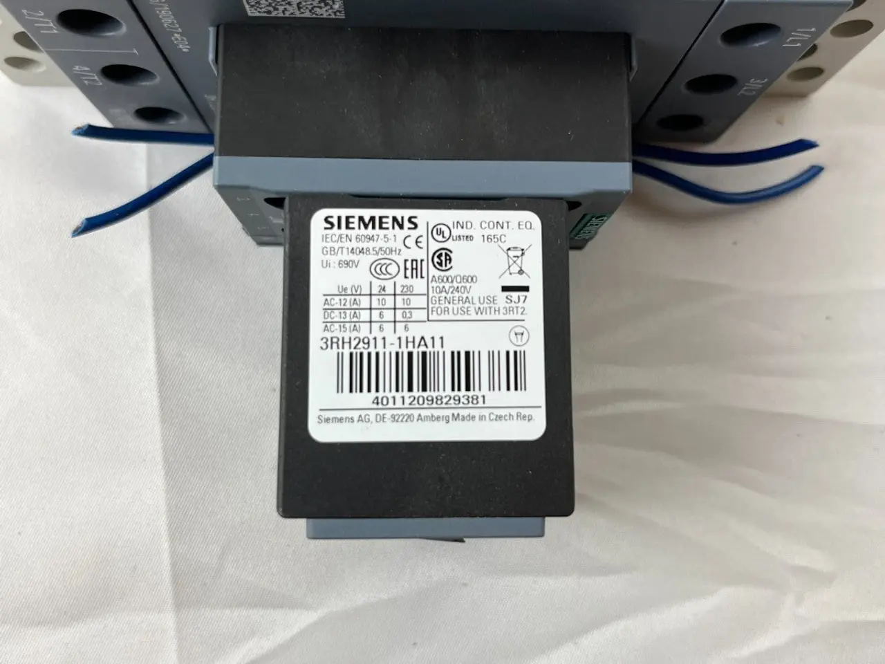 Billede 12 - Siemens 3RT2036-1KB40 kontaktor 24VDC w Aux