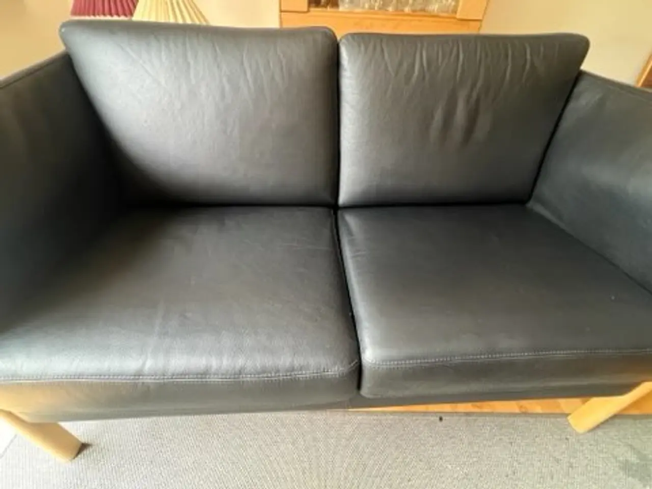 Billede 7 - Skalma Classicline 2 pers. sofa i sort okselæder