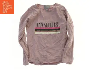 Langærmet T-shirt med print fra Creamie (str. 128)