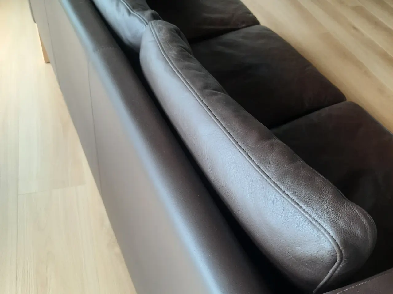 Billede 2 - Brun okselæder sofa