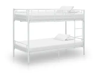 Køjeseng 90x200 cm metal hvid