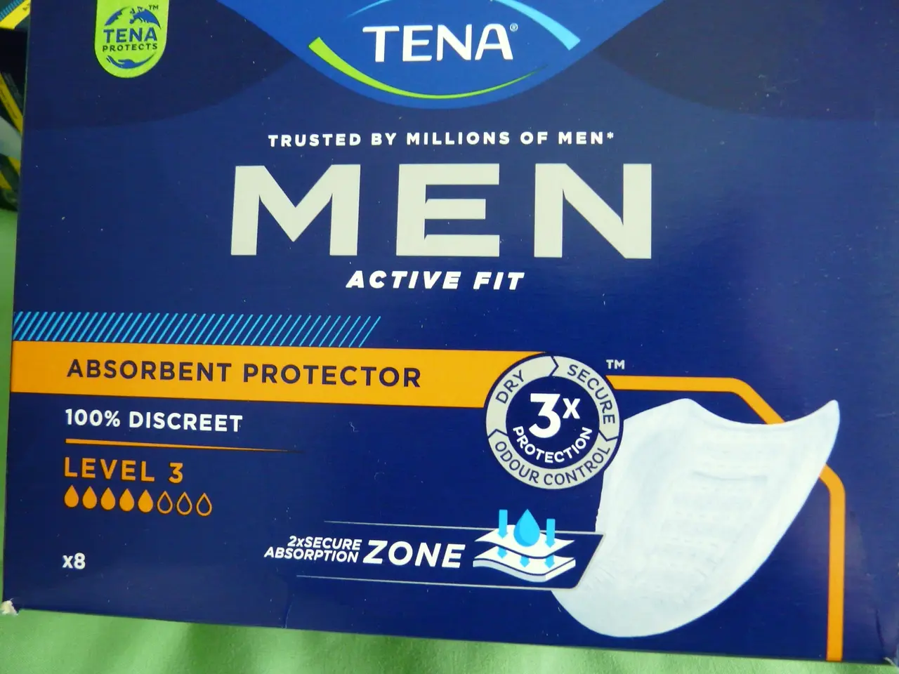 Billede 4 - Tena Men Active Fit beskyttelsesindlæg.
