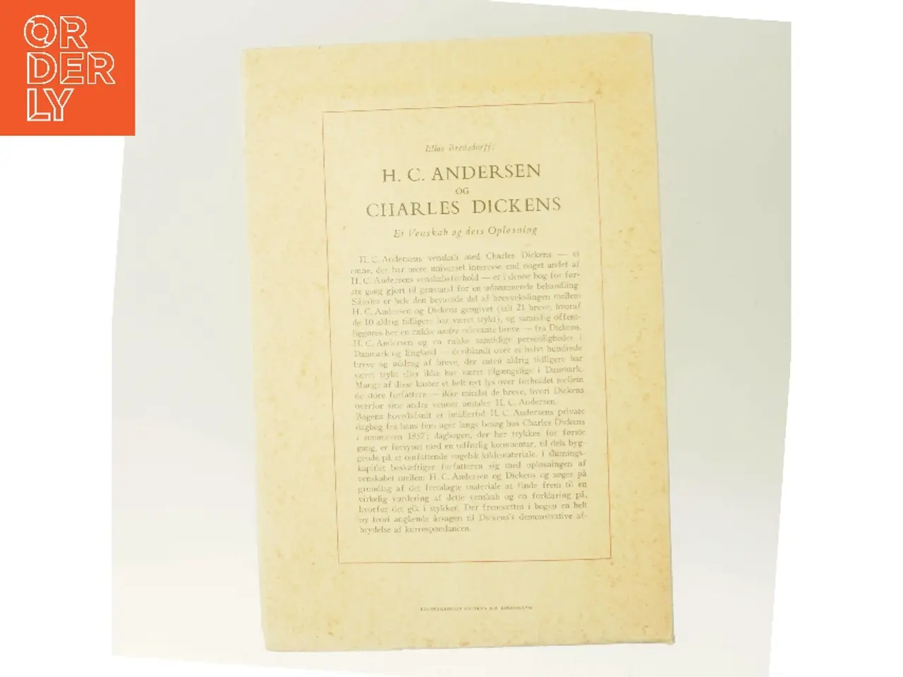 Billede 3 - H. C. Andersen og Charles Dickens af Elias Bredsdorff (Bog)