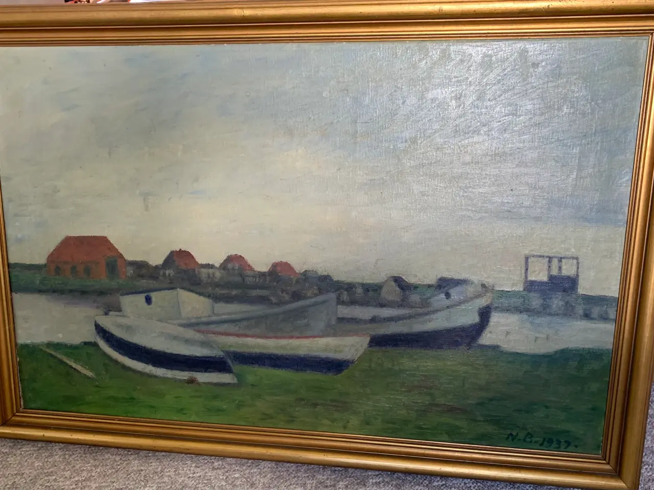Billede 1 - Niels Bjerre, maleri fra Thorsminde.