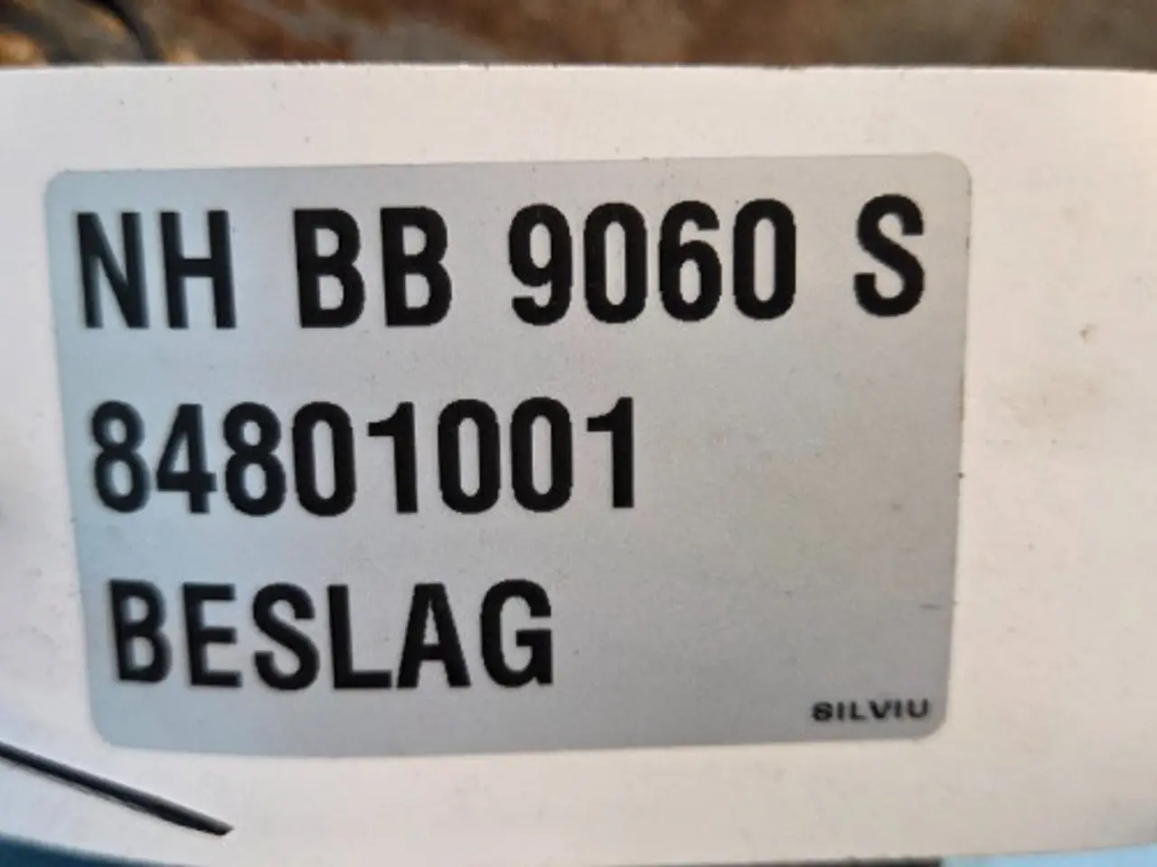 Billede 14 - New Holland BB9060S Plade 84801001