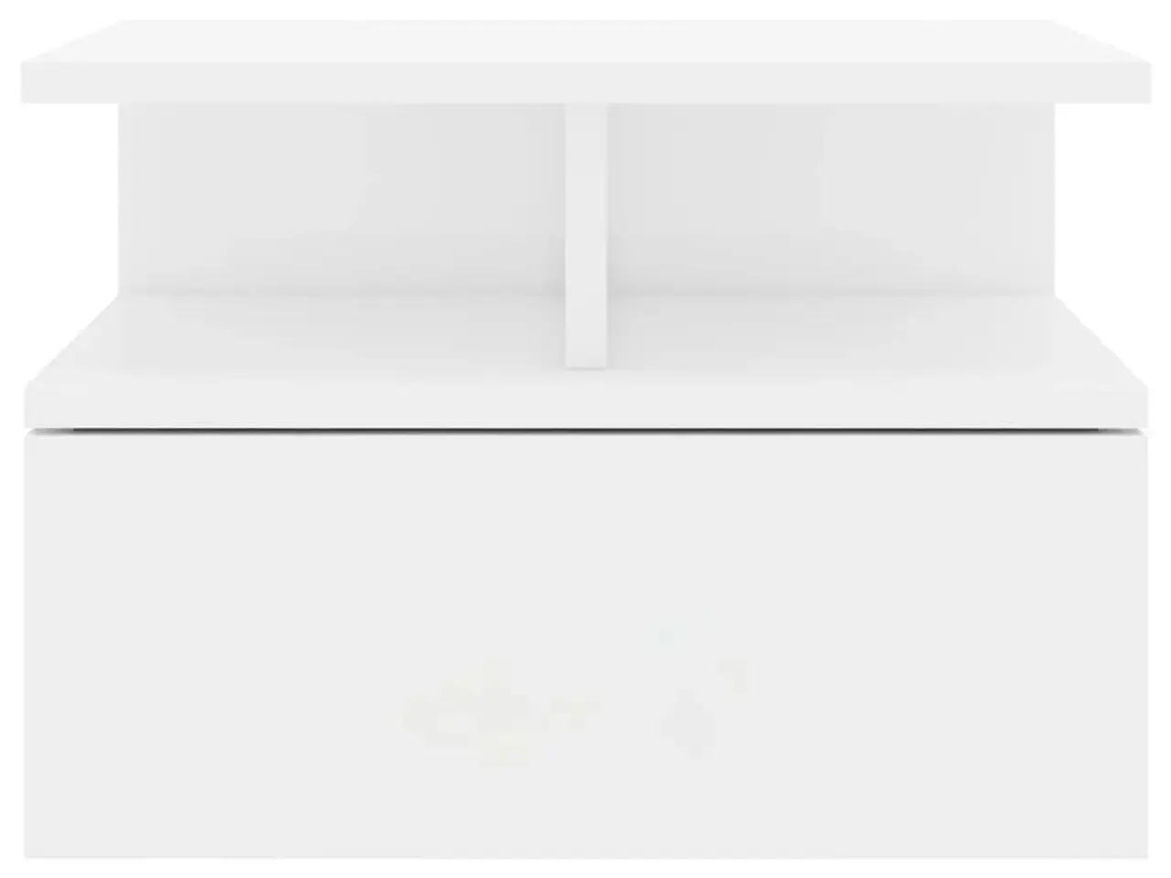 Billede 4 - Svævende natborde 2 stk. 40x31x27 cm konstrueret træ hvid