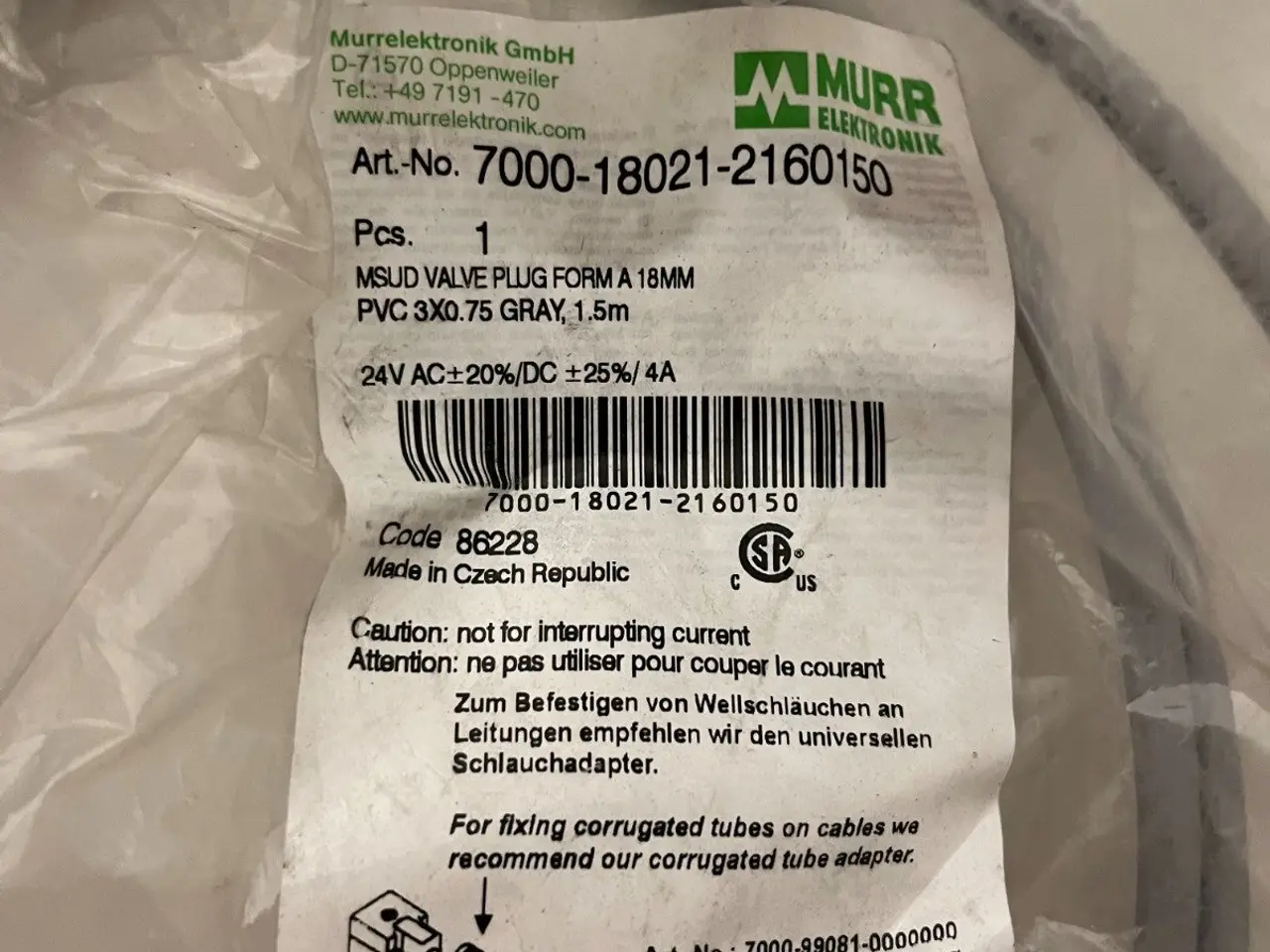 Billede 4 - Murr Elektronik 7000-18021-2160150 MSUD ventil A