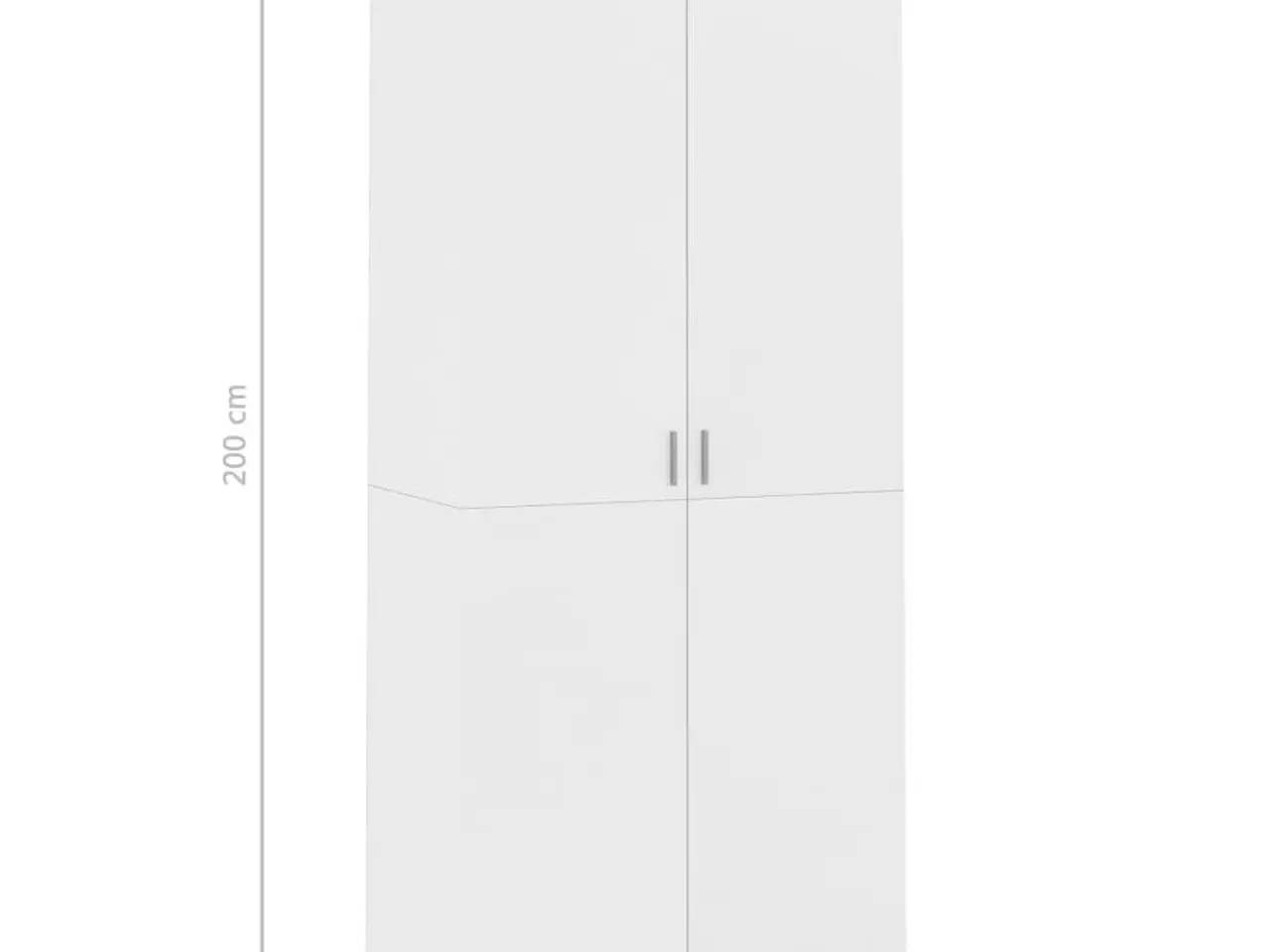 Billede 8 - Klædeskab 90x52x200 cm konstrueret træ hvid