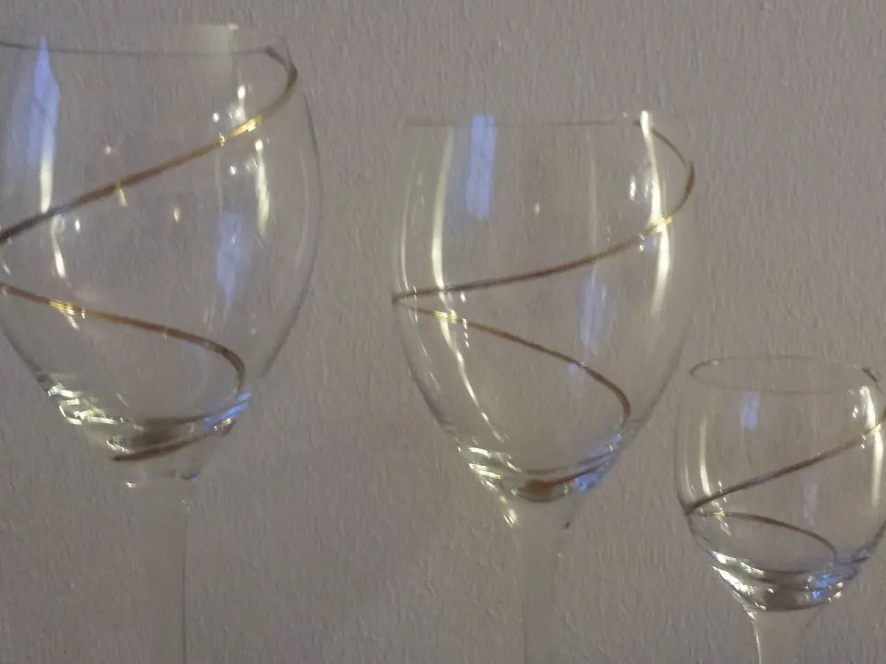 Billede 3 - Mundblæst guldspiral glas