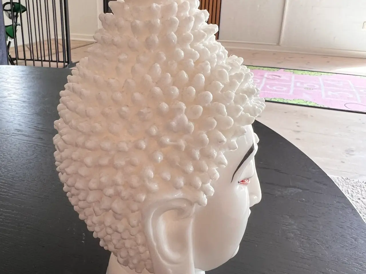 Billede 5 - Hvid Buddha hoved figur til dekoration