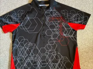 Crivit cykelbluse sort/rød str L