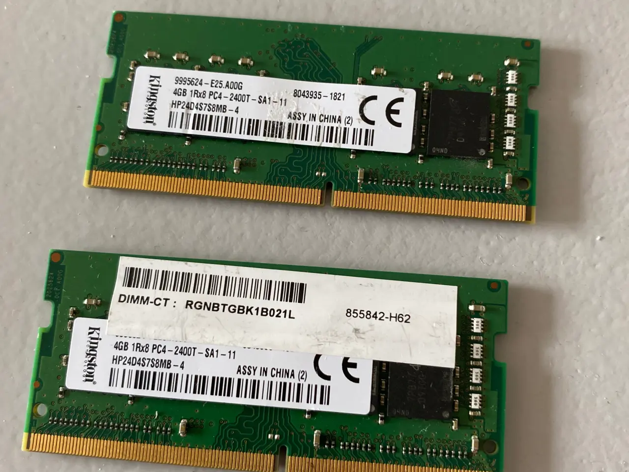 Billede 1 - 2 * 4 GB DDR4 SO-DIMM RAM moduler