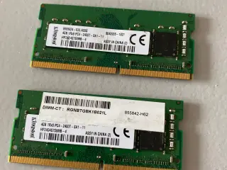 2 * 4 GB DDR4 SO-DIMM RAM moduler