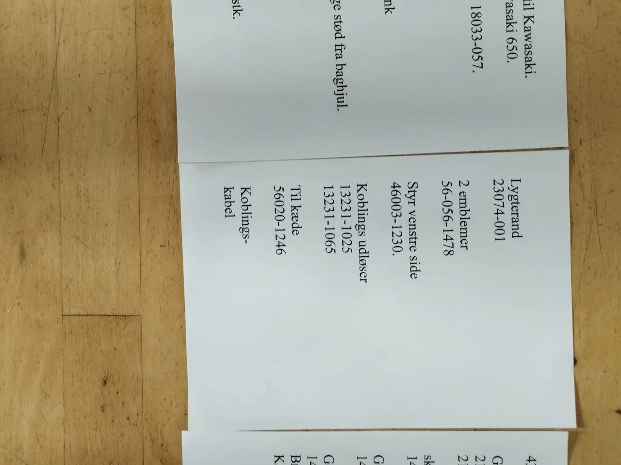 Billede 6 - Forskellige dele til Kawasaki M. C. ( 50 %)