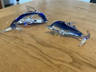 2 delfin figurer 