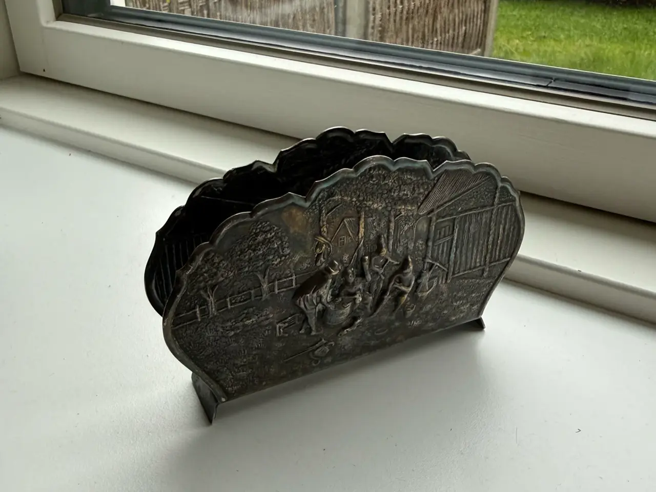 Billede 6 - Vintage Hans Jensen Danish Metal Napkin Holder – R