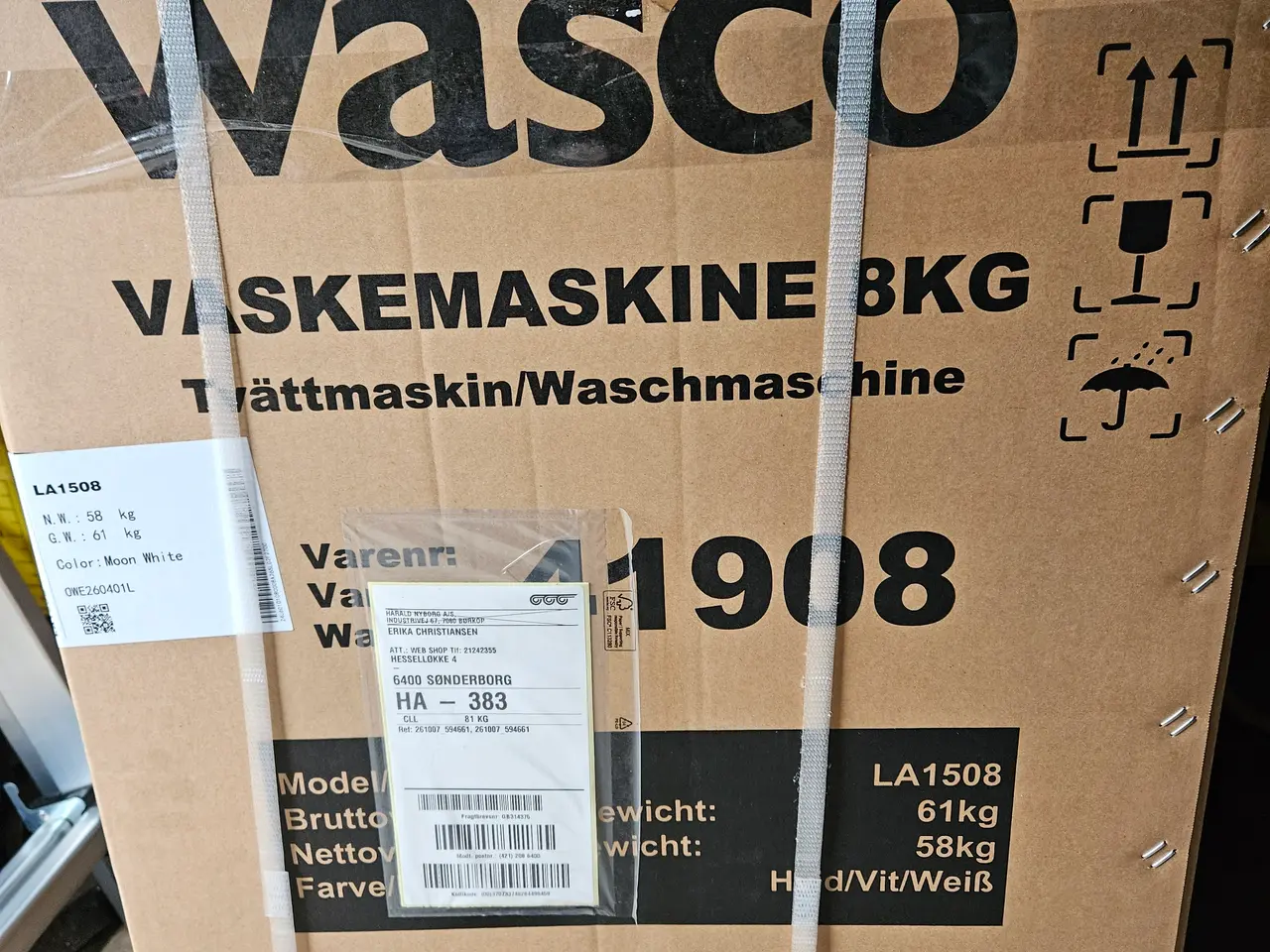 Billede 1 - Wasco vaskemaskine 8 kg 1400 omdr.