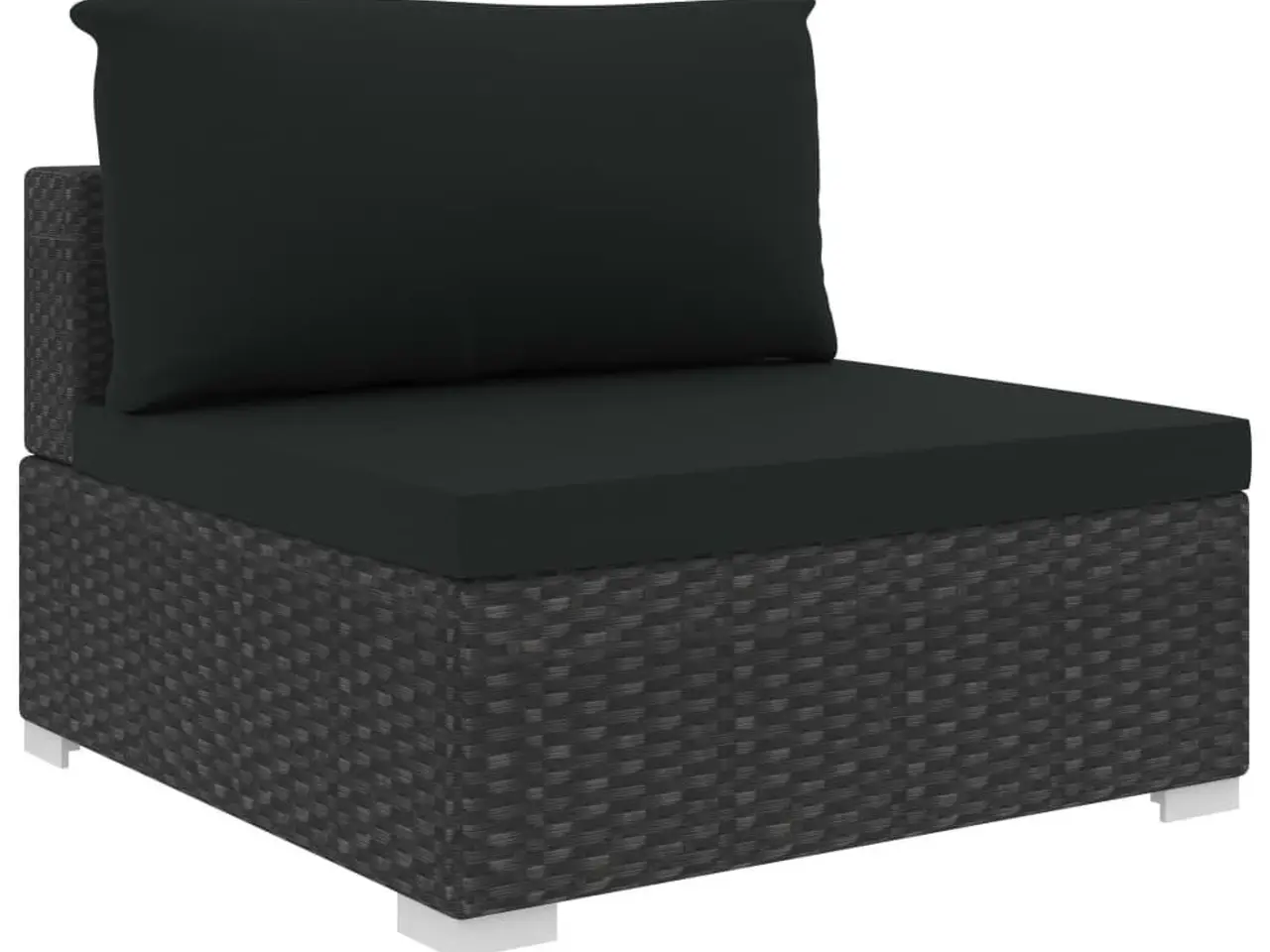 Billede 5 - Haveloungesæt 5 dele med hynder polyrattan sort
