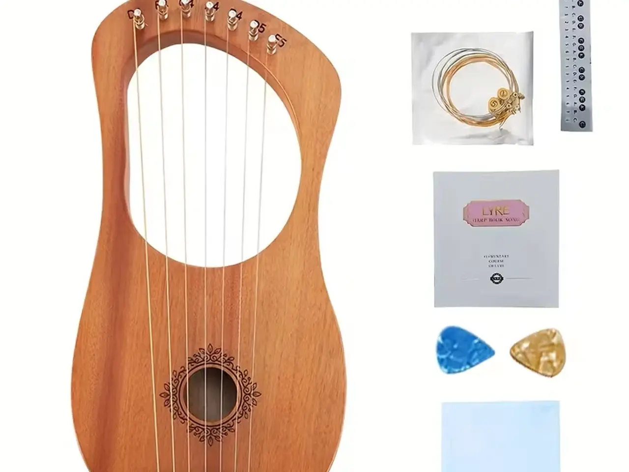 Billede 1 - Lyre Harp, 7 Metal Strings for Beginner