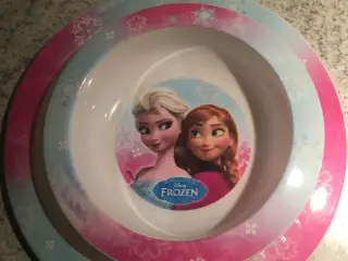 Helt ny Frozen dyb og flad tallerken hård plast