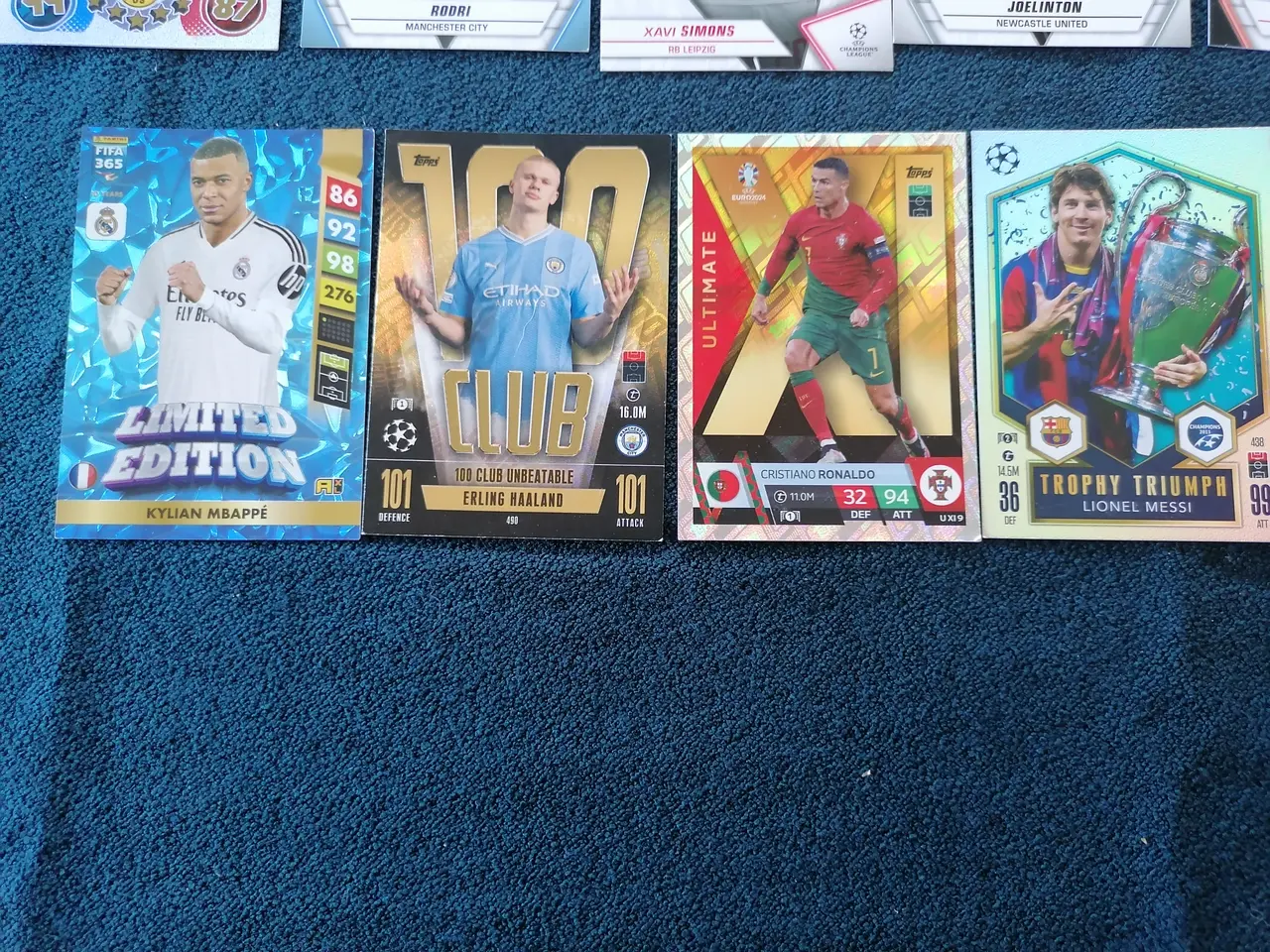 Billede 1 - 48 Fede Fodboldkort Messi, Ronaldo, Haaland, Mbapp