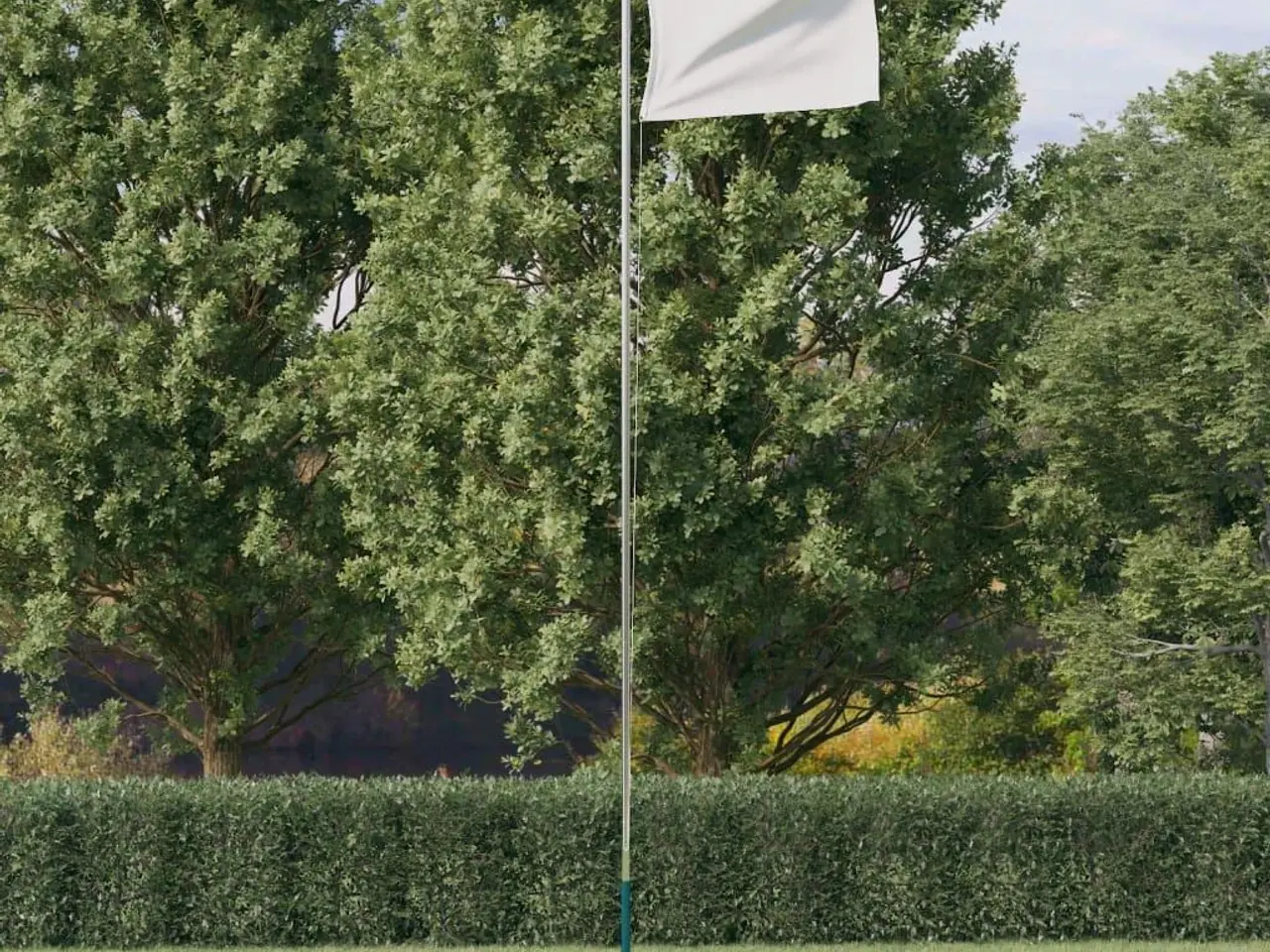 Billede 1 - Sektionsinddelt flagstang 6,23 m aluminium sølvfarvet