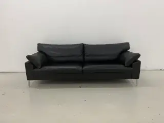 Søren Lund SL329 3 Pers.Sofa i sort solid læder.