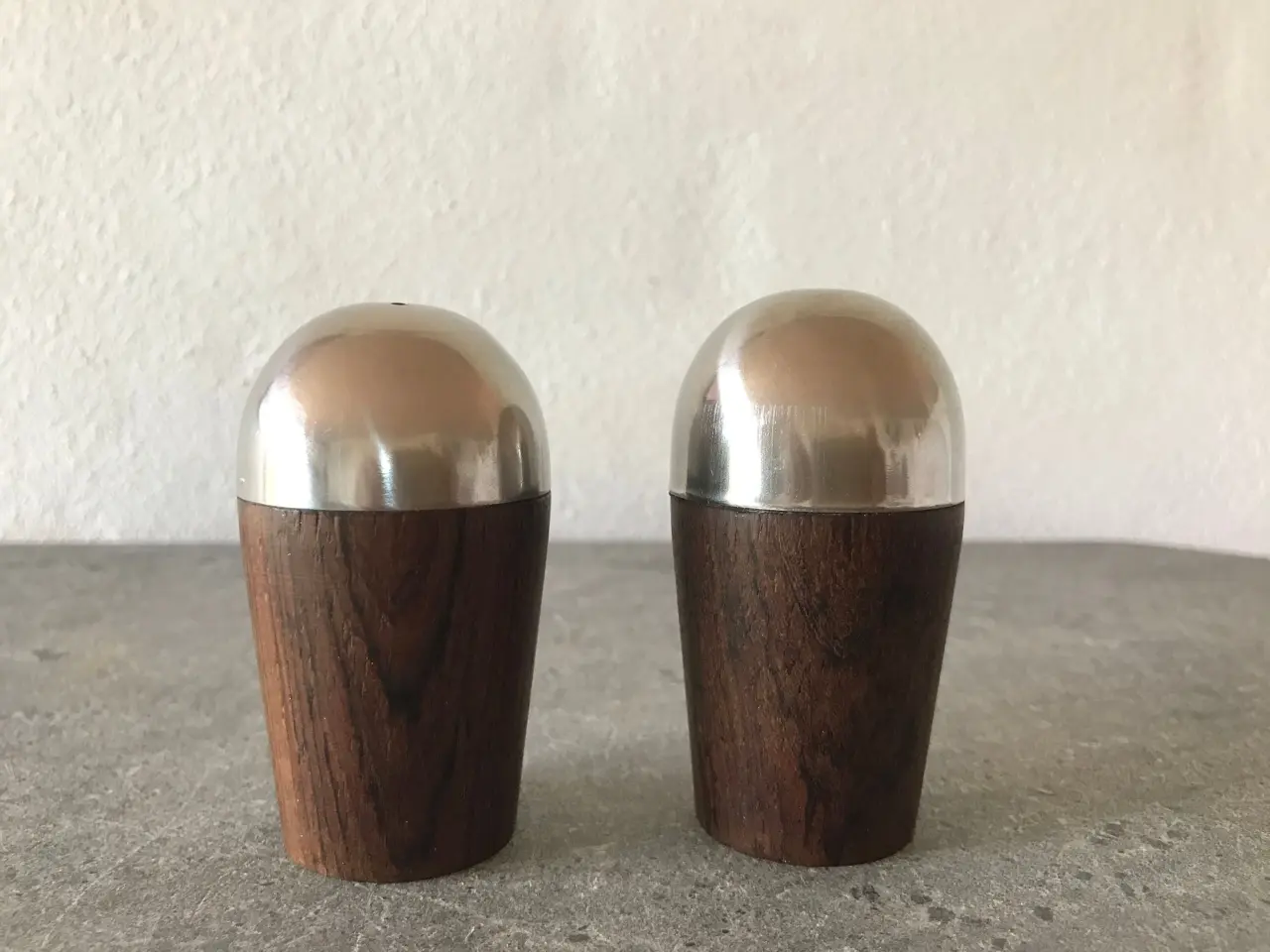Billede 1 - Vintage salt og peber sæt i palisander