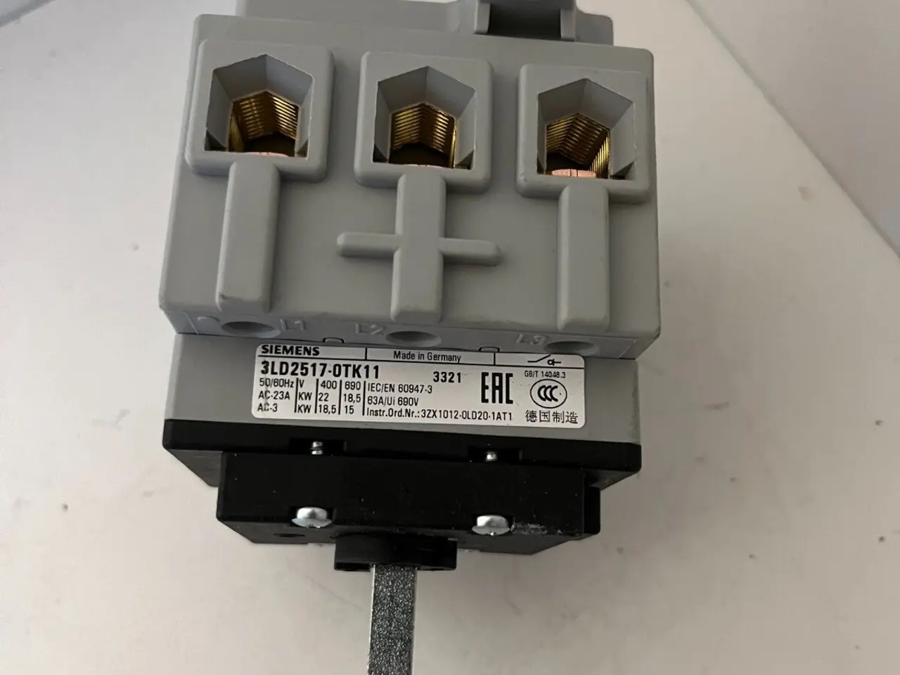 Billede 2 - Siemens 3LD2517-0TK11 Disconnect kontakt 20A 50/60
