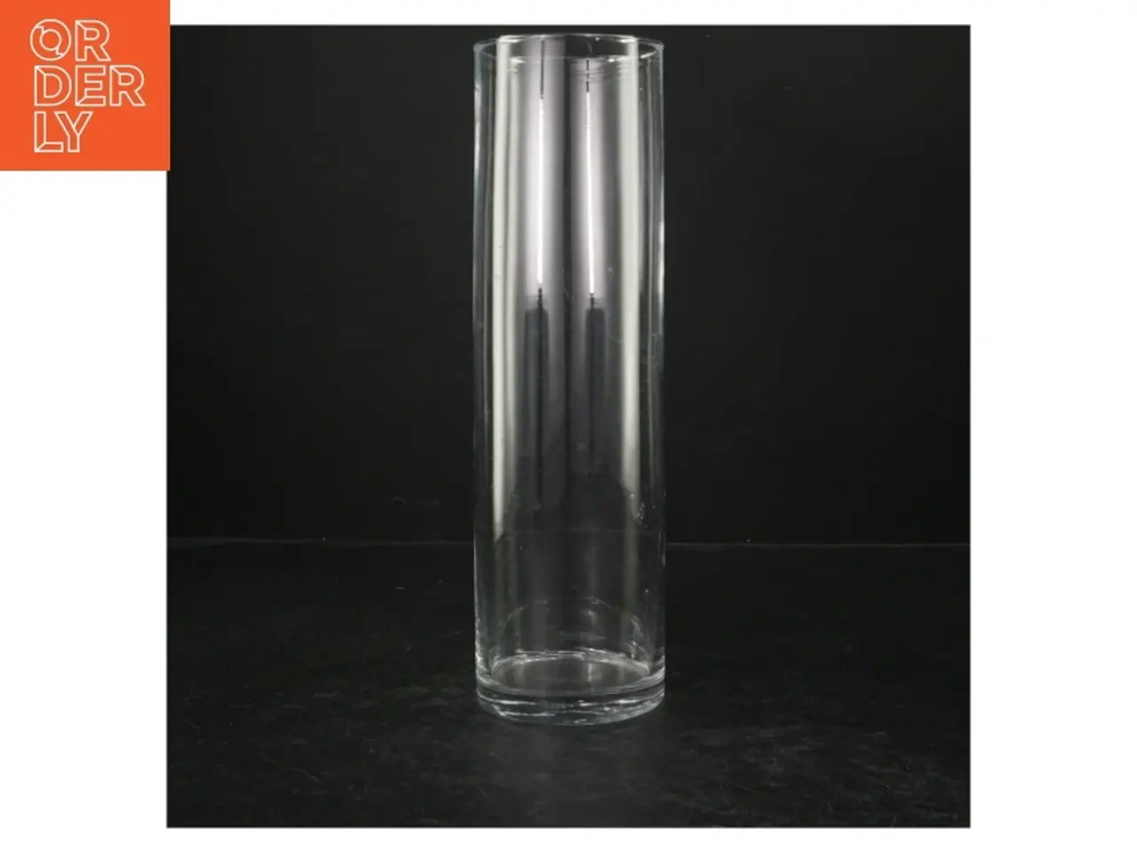 Billede 1 - Cylindrisk glasvase (str. Ø. 8 cm. Højde 28 cm)