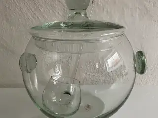 Stor vintage glasbowle – festlig og dekorativ