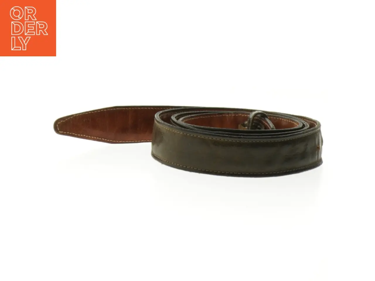 Billede 2 - Brunt læderbælte (str. 88 cm)
