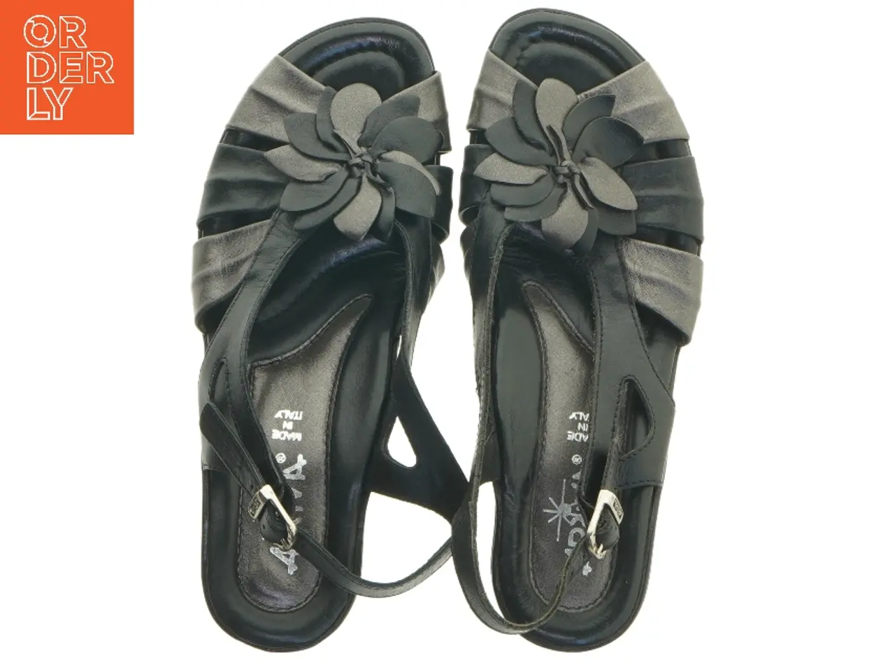 Billede 4 - Sort sandal med hæl fra Artika (str. 35 )