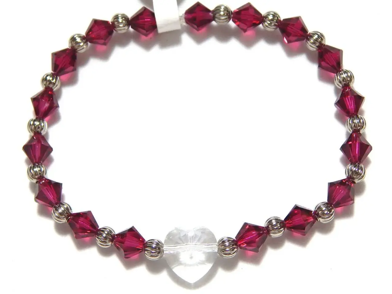 Billede 5 - Armbånd, pink, krystal