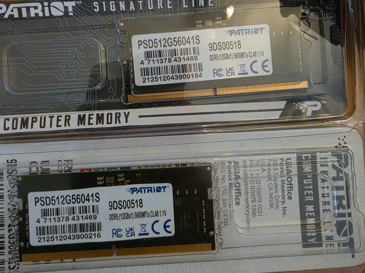 Billede 1 - Patriot 2x12 ddr5 5600 mhz