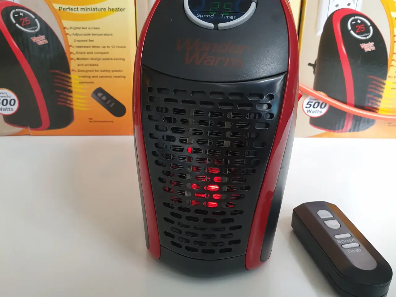 Billede 10 - NY! 500W Varmeblæser + Fjernbetjening + LCD