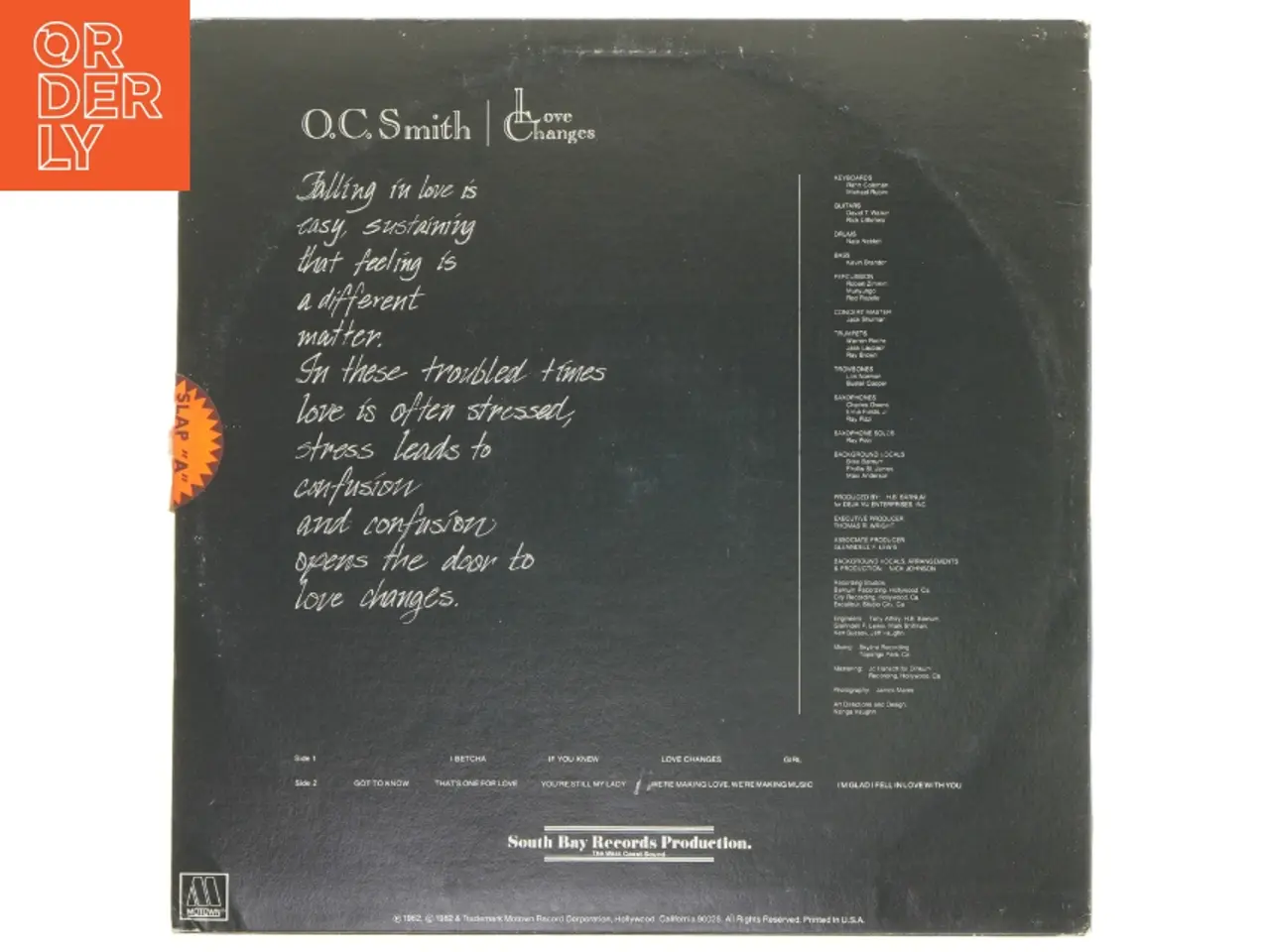 Billede 3 - O.C. Smith vinylplade 'Love Changes'
