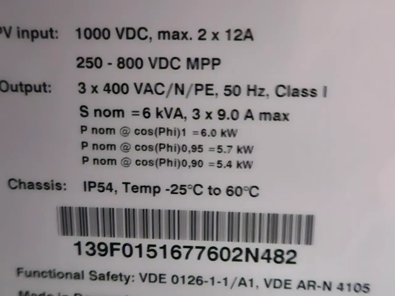 Billede 1 - Danfoss TLX Inverter 6,0 K