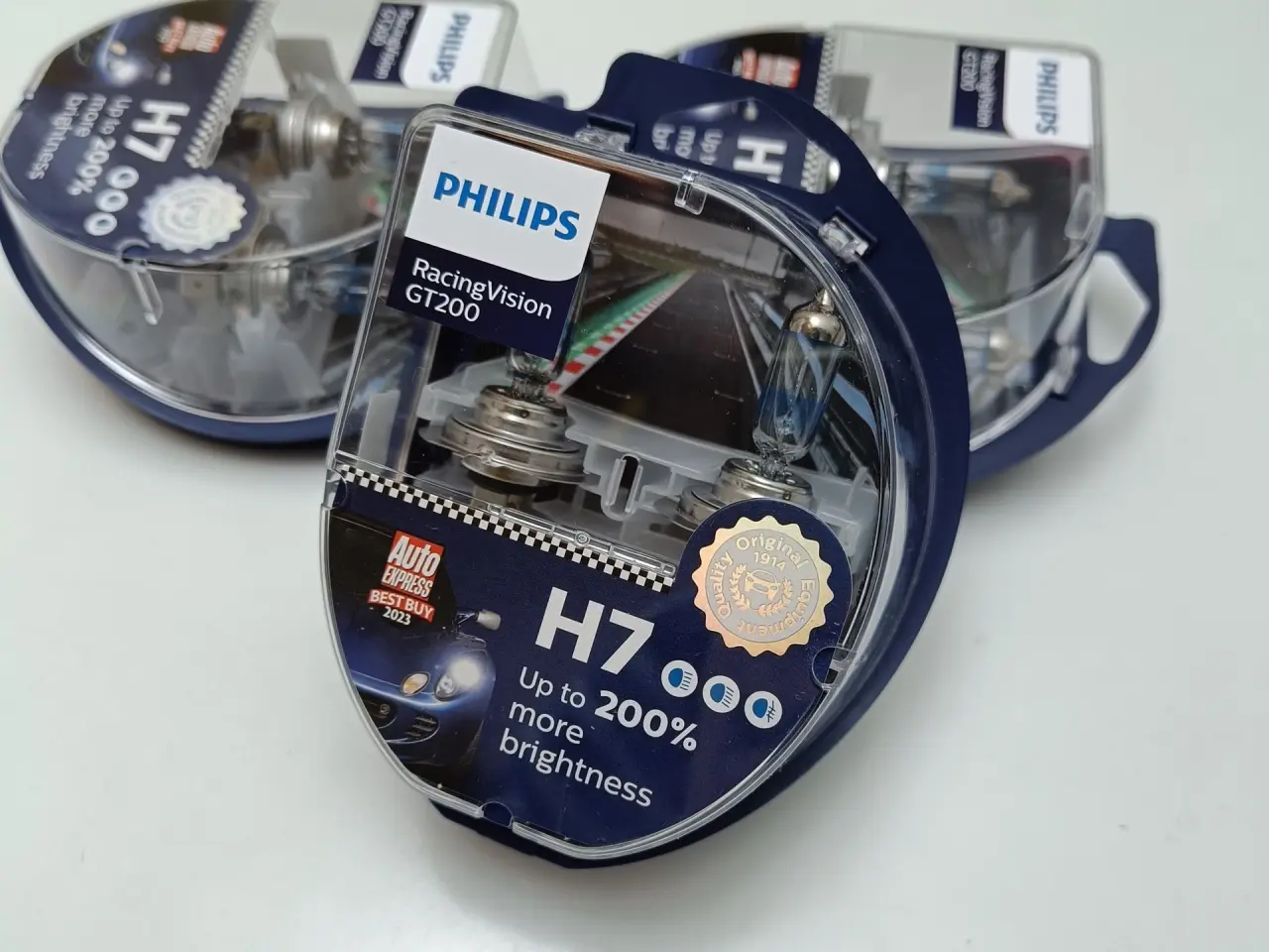 Billede 7 - NY H7 PHILIPS Kraftigste Pærer Racing Vision GT200